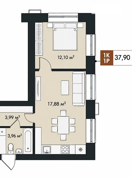 Квартира на вул. Соборна, 39 в Київ, ID 357153, фото №2