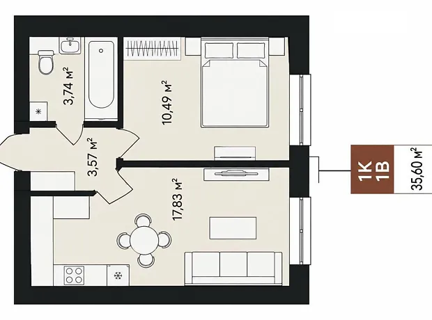 Квартира на вул. Соборна, 39 в Київ, ID 357216, фото №1