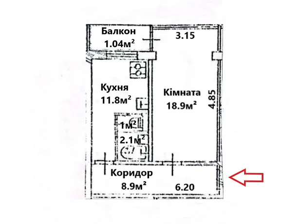 Квартира на просп. Відрадний, 38Б в Києві, ID 357208, фото №17