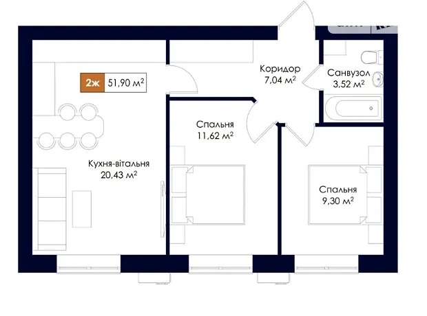 Квартира на вул. Соборна, 39 в Київ, ID 358201, фото №4
