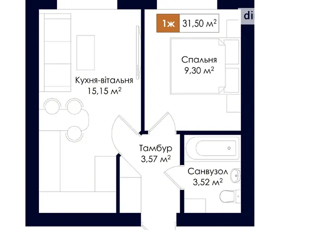 Квартира на вул. Соборна, 39 в Київ, ID 358187, фото №2
