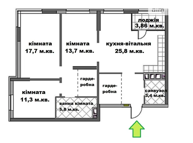 Квартира на вул. Євгена Сверстюка, 6Д в Києві, ID 360515, фото №24