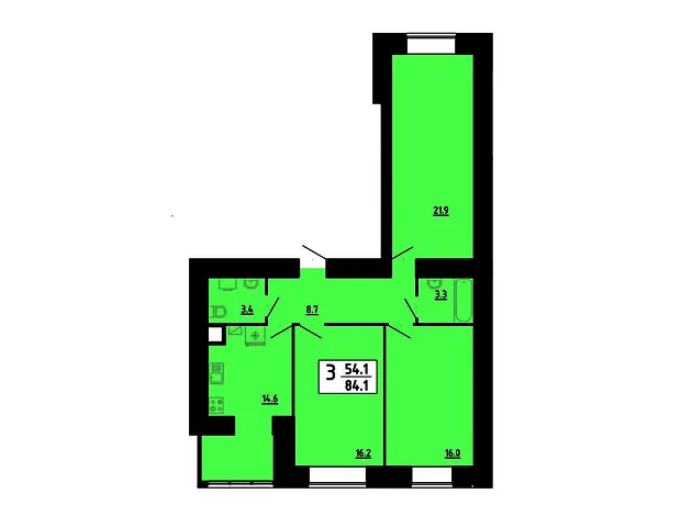 Квартира на вул. Академіка Сергія Корольова, 7Б в Тернополі, ID 360883, фото №5