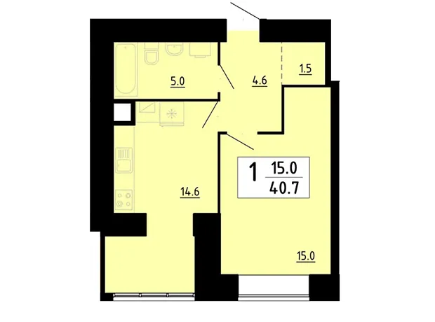 Квартира на вул. Академіка Сергія Корольова, 7Б в Тернополі, ID 360877, фото №5