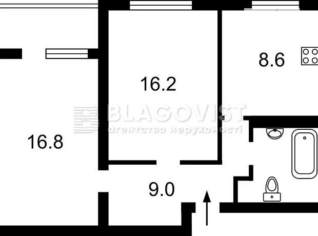 Квартира на вул. Шовкуненка, 5 в Києві, ID 376237, фото №2