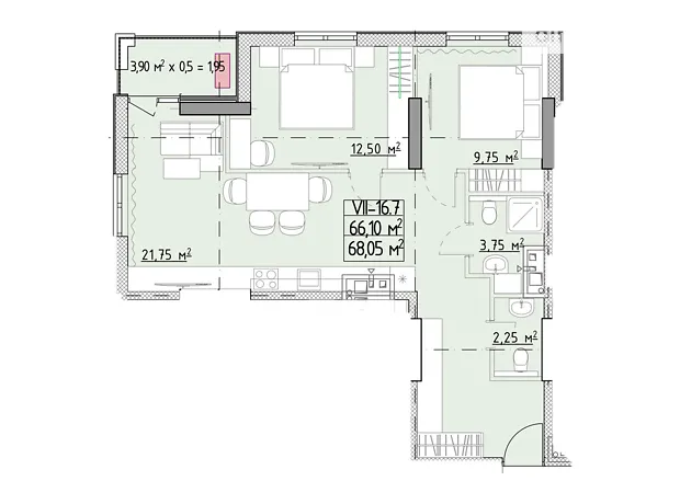 Квартира на вул. Генуезька, 1Ж в Одесі, ID 370131, фото №6