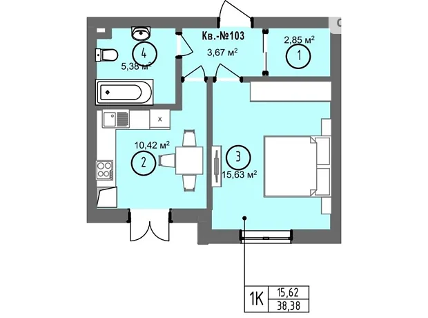 Квартира на вул. Петра Батьківського, 46 в Тернополі, ID 378493, фото №5