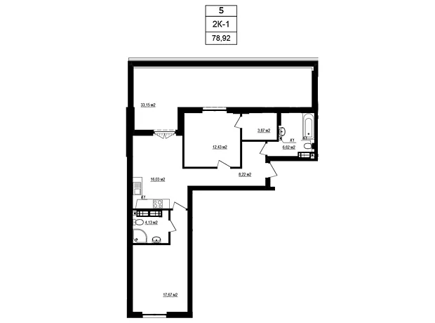 Квартира на вул. Яблунева, 3А в Києві, ID 379189, фото №6