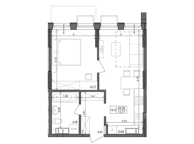 Квартира на шосе Столичне, 1Б в Києві, ID 397545, фото №6