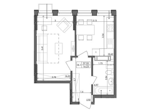 Квартира на шосе Столичне, 1Б в Києві, ID 397415, фото №6