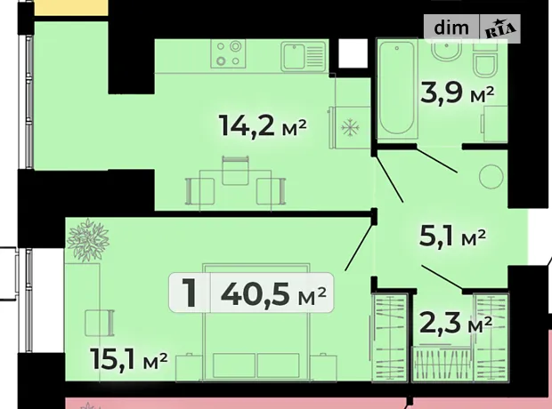 Квартира на вул. Довженка Олександра, 14Б в Тернополі, ID 398638, фото №2