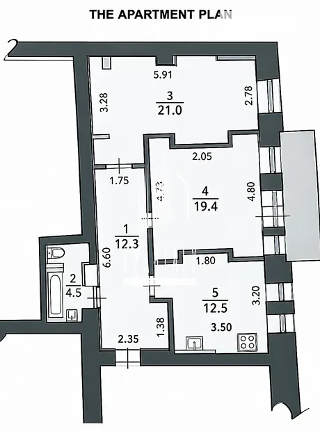 Квартира на вул. Мала Житомирська, 16 в Києві, ID 407478, фото №27