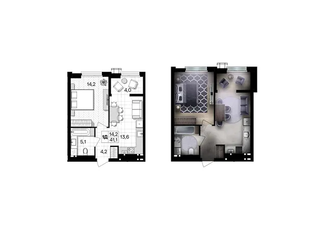 Квартира на вул. Левка Лук’яненка, 1В в Вінниці, ID 407835, фото №6