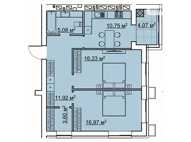 Квартира на вул. Михайла Грушевського, 61 в Житомирі, ID 413005, фото №6