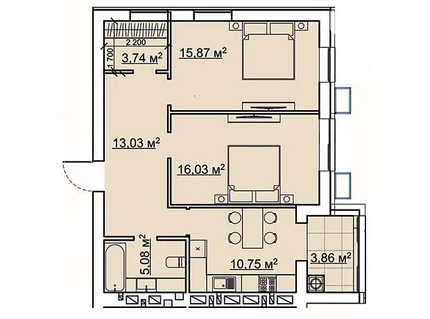 Квартира на вул. Михайла Грушевського, 61 в Житомирі, ID 413003, фото №6