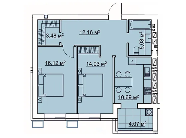 Квартира на вул. Михайла Грушевського, 61 в Житомирі, ID 413006, фото №6