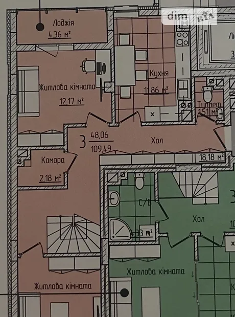 Квартира на вул. Ковельська, 5 в Чернівцях, ID 413920, фото №3