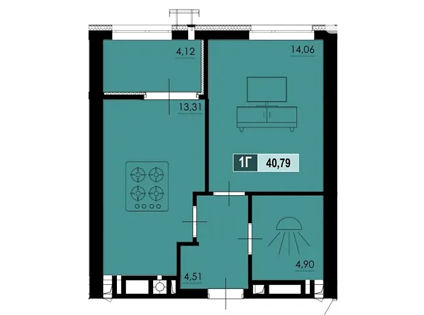 Квартира на вул. Маламужа Олександра, 31 в Черкасах, ID 414931, фото №6