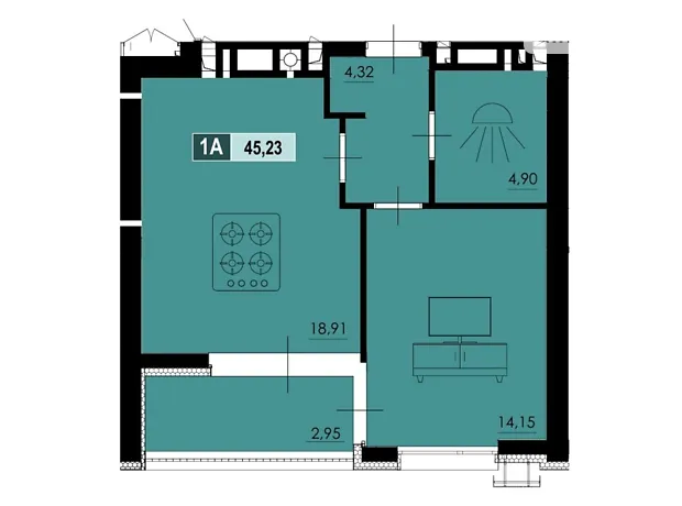 Квартира на вул. Маламужа Олександра, 31 в Черкасах, ID 414914, фото №6