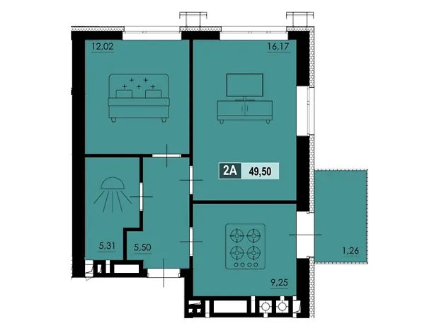 Квартира на вул. Маламужа Олександра, 31 в Черкасах, ID 414899, фото №6