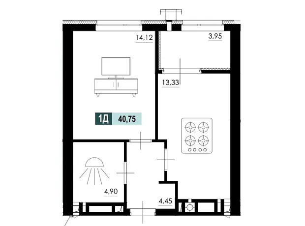 Квартира на вул. Маламужа Олександра, 31 в Черкасах, ID 414898, фото №6