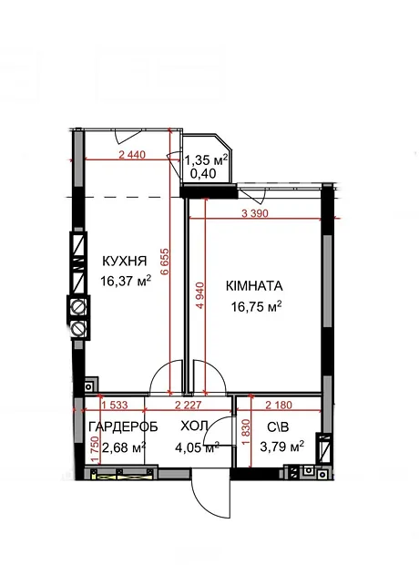 Квартира на вул. Центральна, 1 в Києві, ID 418170, фото №5