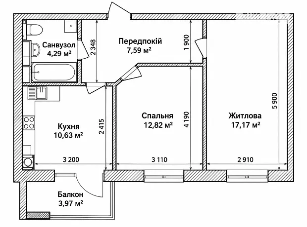 Купити квартиру за адресою просп. Героїв Небесної Сотні, 14/4 на Findly.com.ua Квартира на просп. Героїв Небесної Сотні, 14/4, ID 421867, фото №1