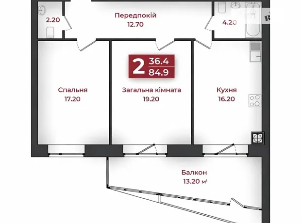 Квартира на вул. Європейська, 183 в Полтаві, ID 427530, фото №2