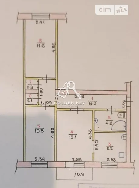 Квартира на вул. Едуарда Фукса, 81 в Кривому Розі, ID 468013, фото №23