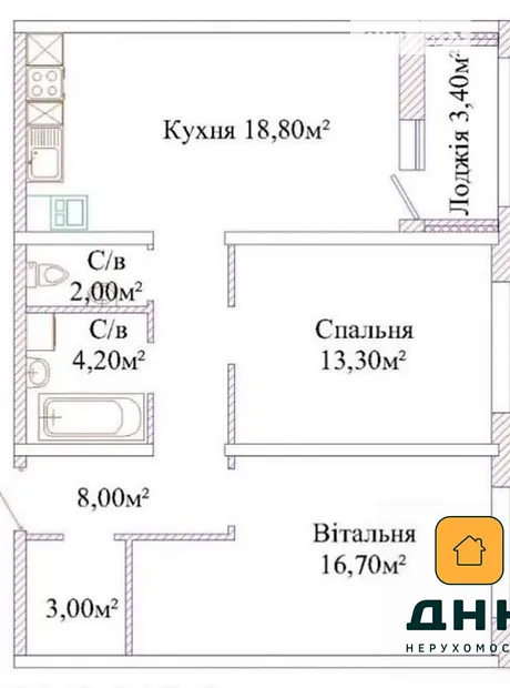 Квартира на вул. Георгія Липського в Одесі, ID 469933, фото №17