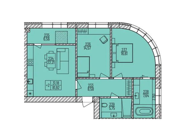 Квартира на вул. Січових Стрільців, 6 в Хмельницькому, ID 475867, фото №5