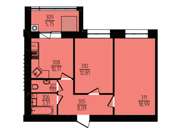 Квартира на вул. Озерна, 20/4Б в Хмельницькому, ID 475904, фото №6