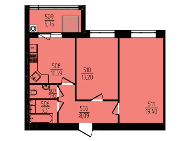 Квартира на вул. Озерна, 20/4Б в Хмельницькому, ID 475902, фото №6