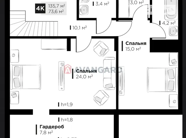 Квартира на вул. Червоної калини в Львові, ID 477436, фото №10