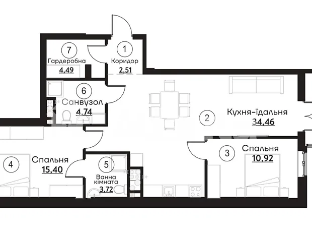 Квартира на вул. Слобідська в Одесі, ID 477520, фото №2