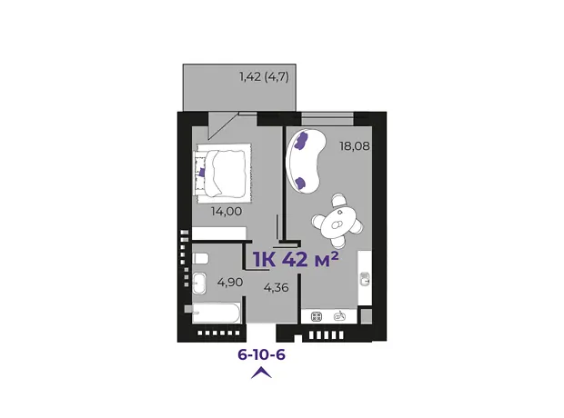 Квартира на вул. Івасюка в Івано-Франківську, ID 477770, фото №6
