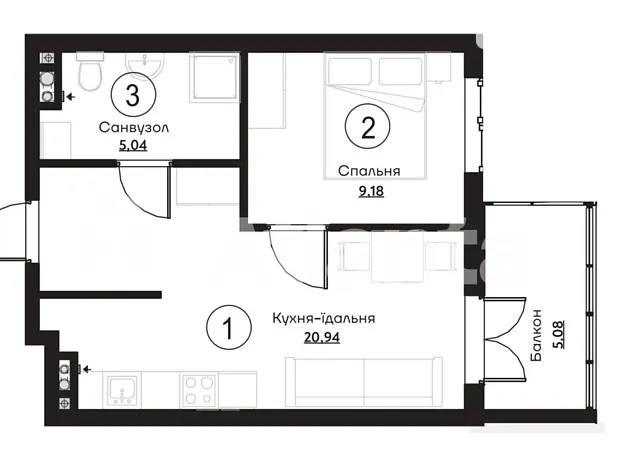 Квартира на вул. Слобідська в Одесі, ID 483053, фото №2