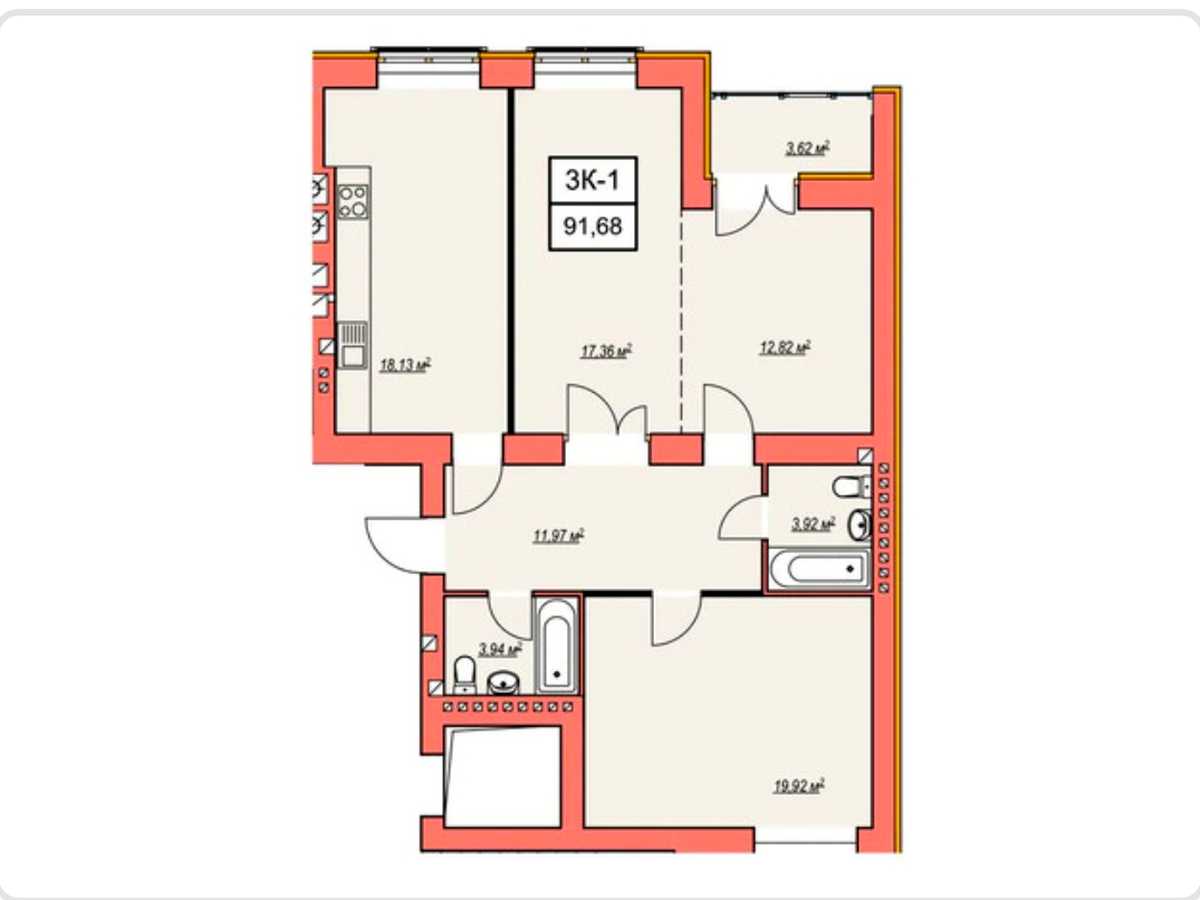 Квартира на вул. Озерна в Хмельницькому, ID 394013, фото №20