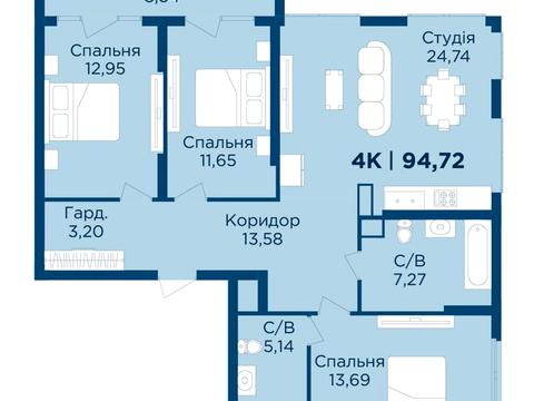 Квартира на вул. Гетьмана Мазепи вул., 148/1 в Івано-Франківську, ID 177520, фото №14