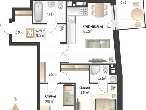 Квартира на вул. Пилипа Орлика, 30 в Львові, ID 206898, фото №9