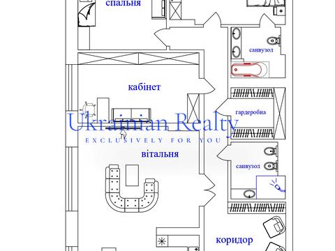 Квартира на вул. Інститутська, 18-А в Києві, ID 202983, фото №41