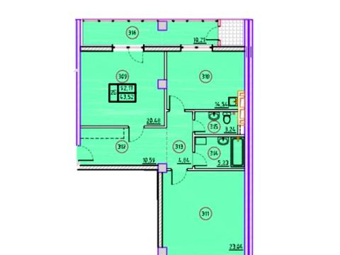 Квартира на вул. Дмитра Антоненка, 50 в Харкові, ID 215761, фото №10