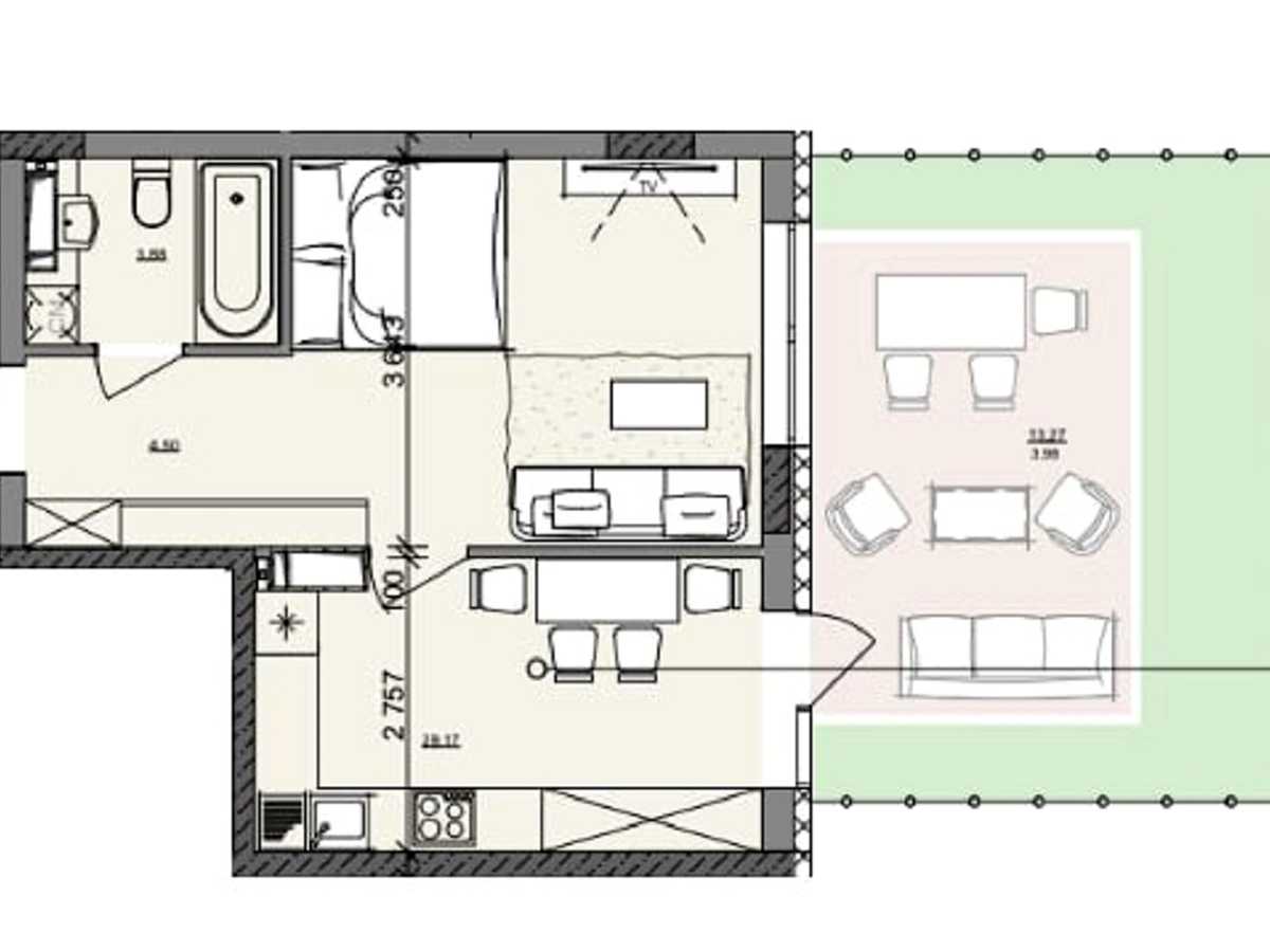 Квартира на вул. Академіка Сахарова в Одесі, ID 309647, фото №7
