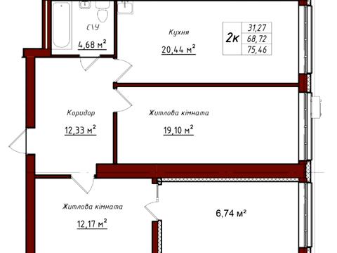 Квартира на вул. Гетьмана Полуботка, 46 в Чернігові, ID 227037, фото №5