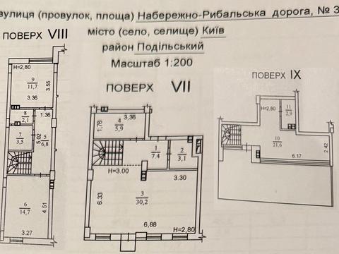 Квартира на вул. Набережно-Рибальська дорога, 3 в Києві, ID 261662, фото №36