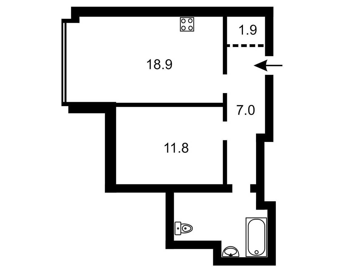 Квартира на вул. Набережна, 6 в Києві, ID 309624, фото №7