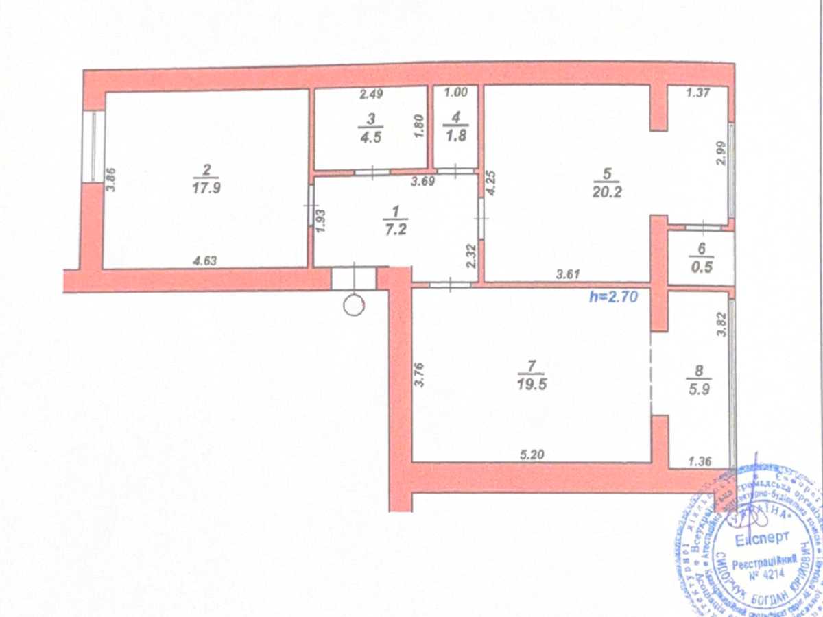 Квартира на Старокостянтинівське шосе, 20/4-А в Хмельницькому, ID 394109, фото №44
