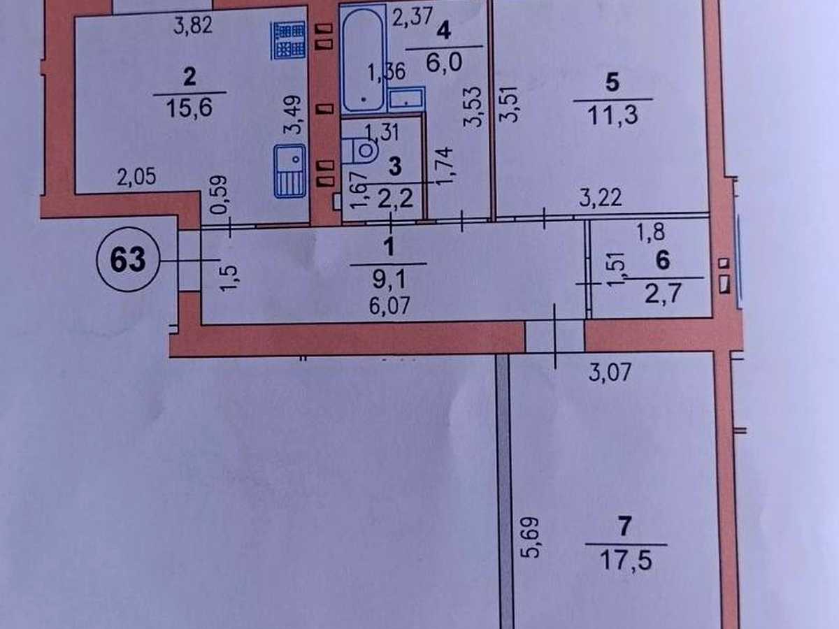 Квартира на Вінницьке шосе, 1/3 в Хмельницькому, ID 393913, фото №16