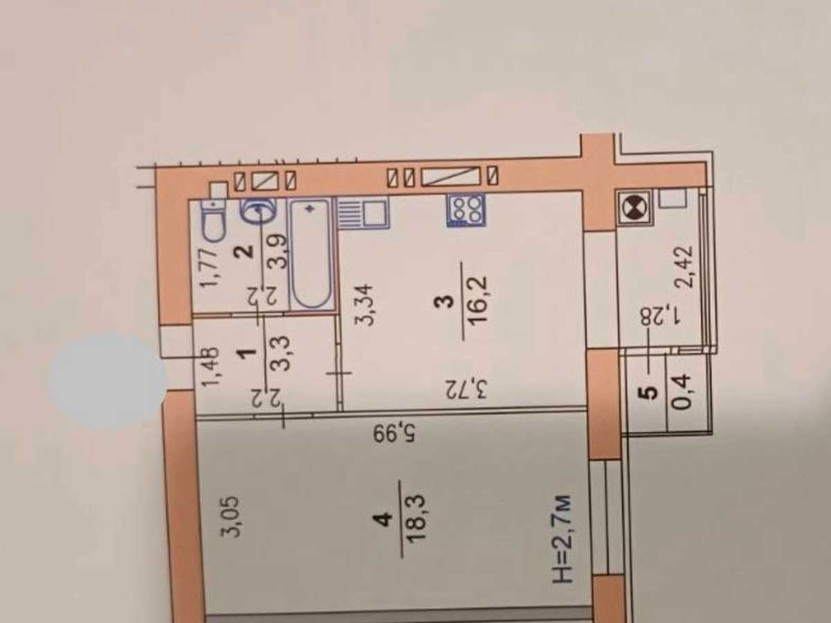 Квартира на Вінницьке шосе, 1/3 в Хмельницькому, ID 393874, фото №17