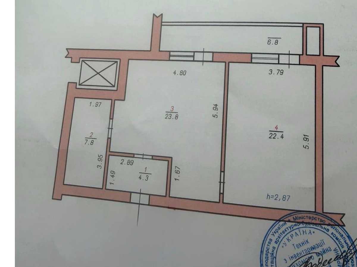 Квартира на вул. Проскурівська, 45 в Хмельницькому, ID 393866, фото №5